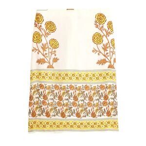 J.Crew Women's Sunset Rose Block Print Skirt Size 12 Knee-Length Floral